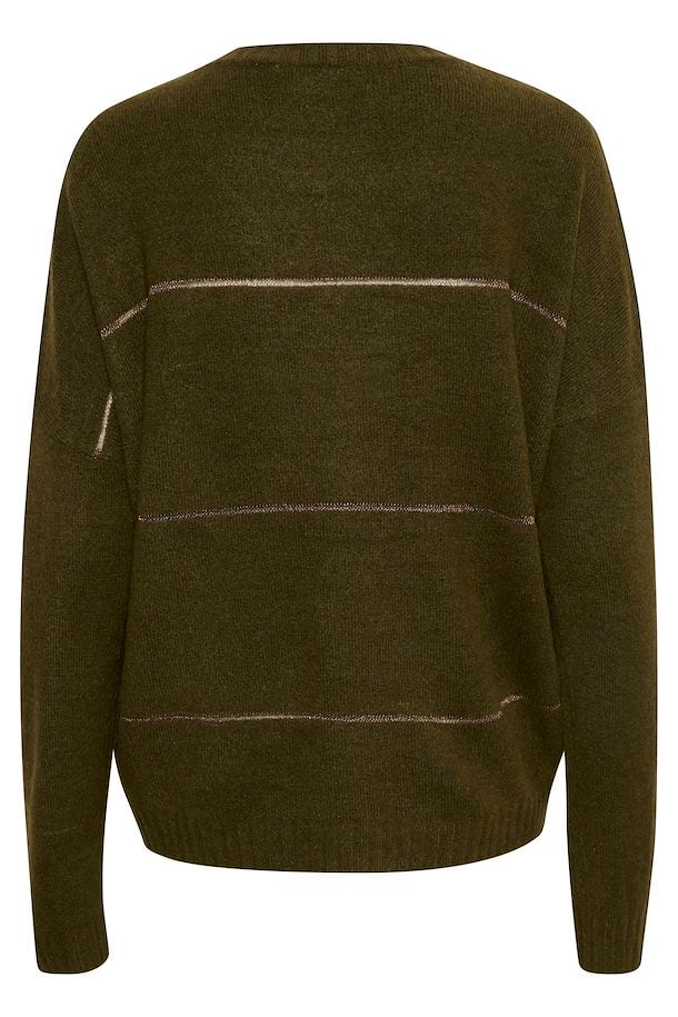 Army Green Melange Knitted pullover from Saint Tropez – Buy Army Green ...