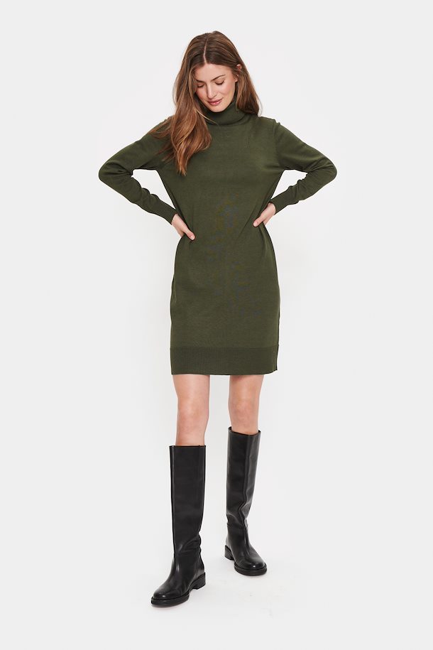 Army Green Melange U6801, Dress from Saint Tropez – Buy Army Green Melange  U6801, Dress from