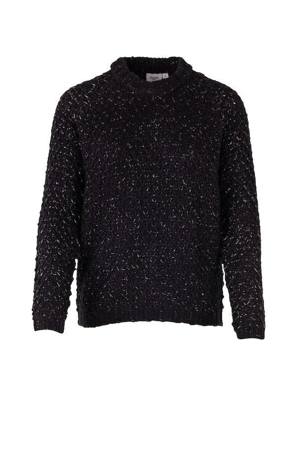 Black Knitted pullover from Saint Tropez – Buy Black Knitted pullover ...