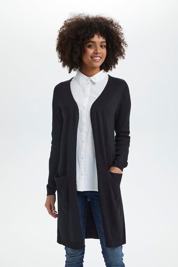 newness Advarsel Magnetisk Black MilaSZ Long Knitted Cardigan from Saint Tropez – Buy Black MilaSZ  Long Knitted Cardigan from size.