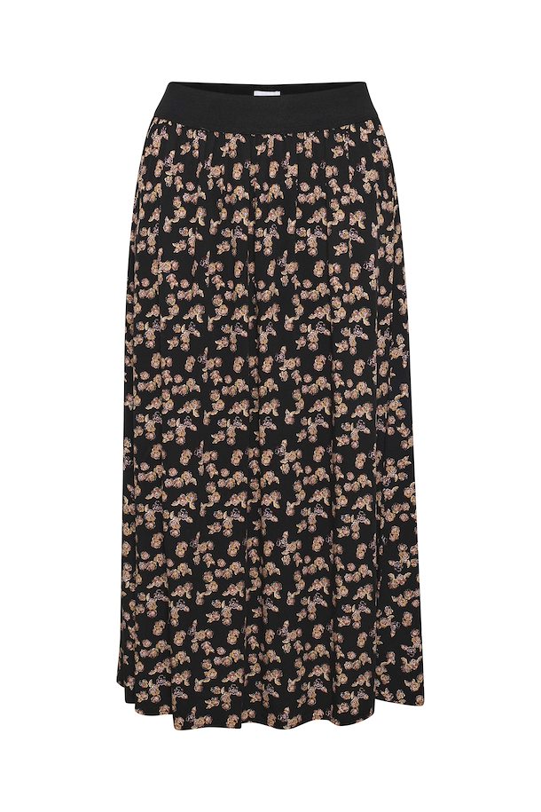 Poised In Paris Floral Skirt In Black • Impressions Online Boutique