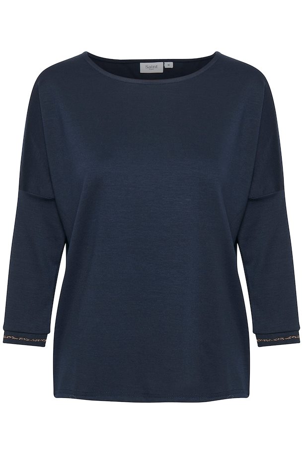 Blue Deep Blouse with long sleeve from Saint Tropez – Buy Blue Deep ...