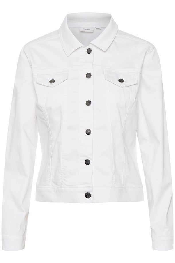 Bright White Denim jacket from Saint Tropez – Buy Bright White Denim ...