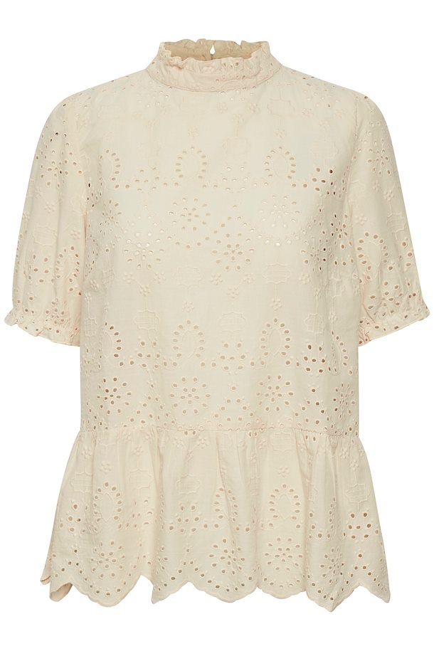 Creme Blouse with short sleeve from Saint Tropez – Buy Creme Blouse ...