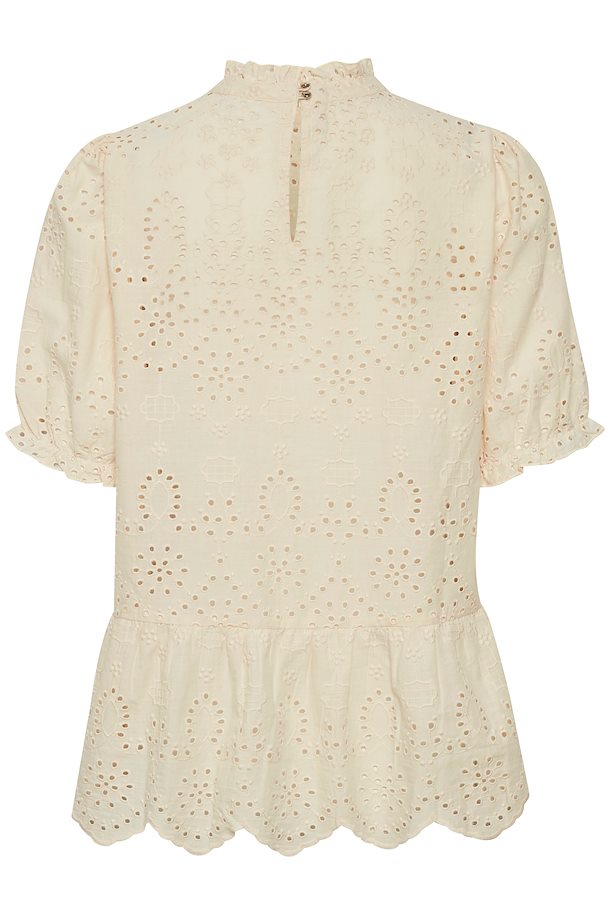 Creme Blouse with short sleeve from Saint Tropez – Buy Creme Blouse ...