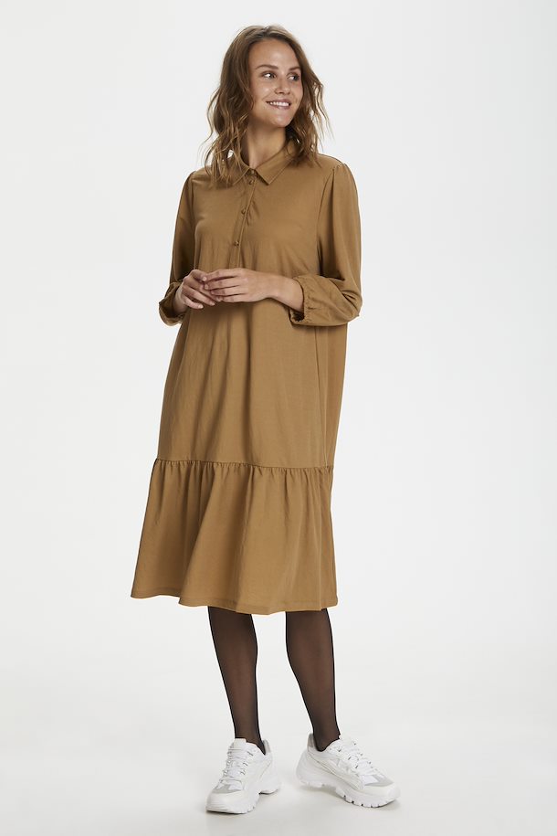 Saint Tropez Pecan Brown EllianaSZ LS Jersey jurk - Koop hier Pecan Brown  EllianaSZ LS Jersey jurk